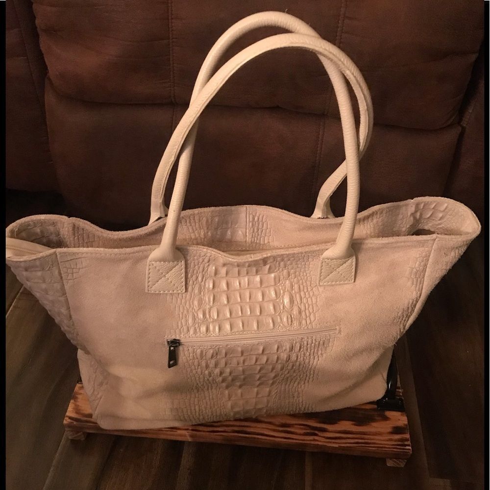 🌾GIORGIO COSTA ~ leather ~ large ~top Zipper